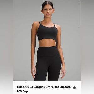 Lululemon “Like a Cloud Long Line” light support B/C cup